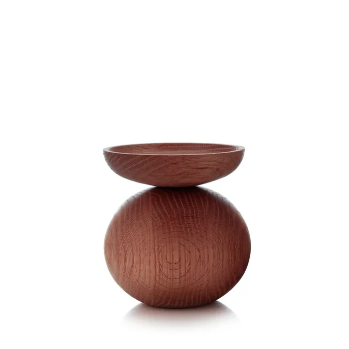 applicata – Shape Bowl Vase, Eiche geräuchert