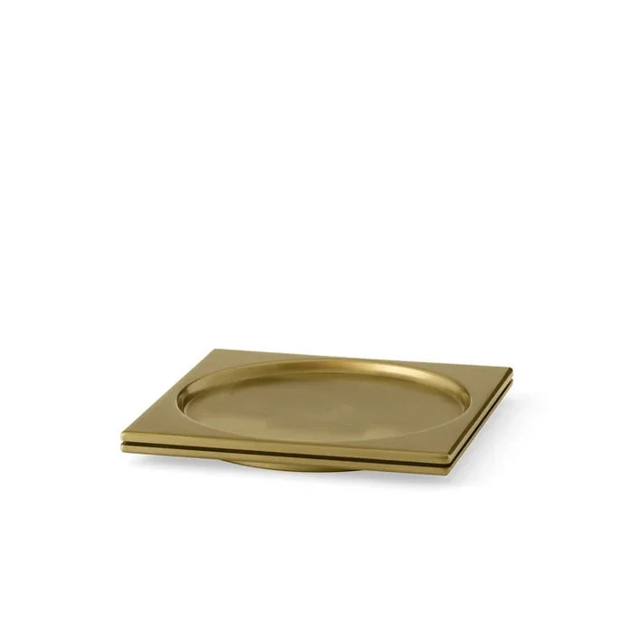 Audo – Divot Tablett, 18 x 18 cm, Messing