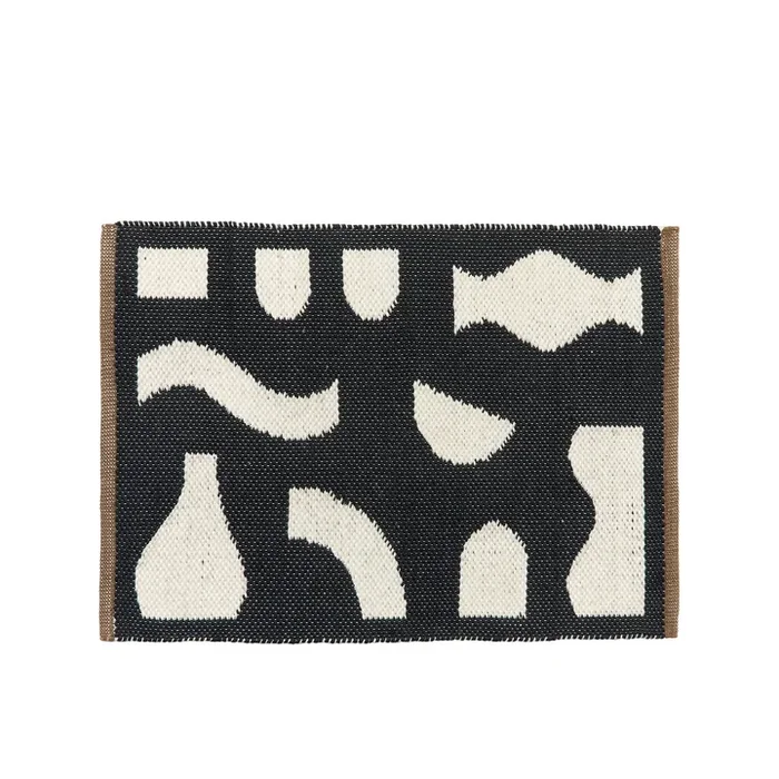 Broste Copenhagen – Ceres Fußmatte, schwarz / off-white