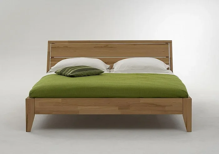 Doppelbett 180×200 Kernbuche Seniorenbett massiv Bett geölt parkettverleimt