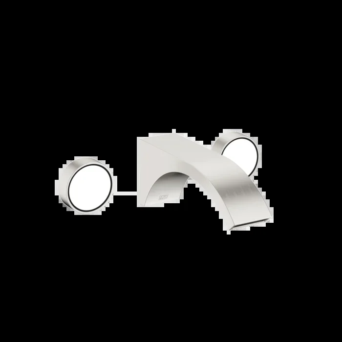 Dornbracht Cyo Dreiloch-Wand-Armatur 36712811-06 für Waschtisch, Ausladung 190mm, ohne Ablaufgarnitur, platin matt