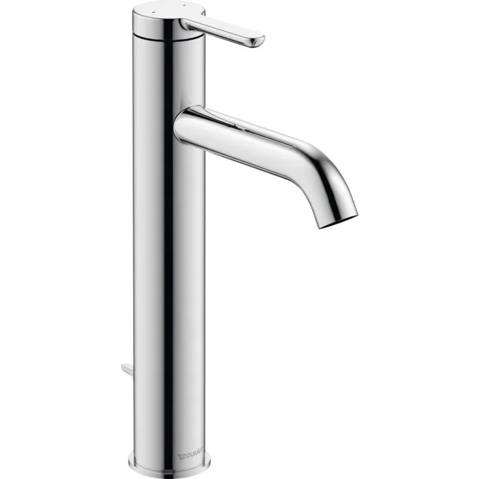 Duravit C.1 L Waschtischarmatur C11030001010 chrom, mit Ablaufgarnitur, Ausladung 136mm