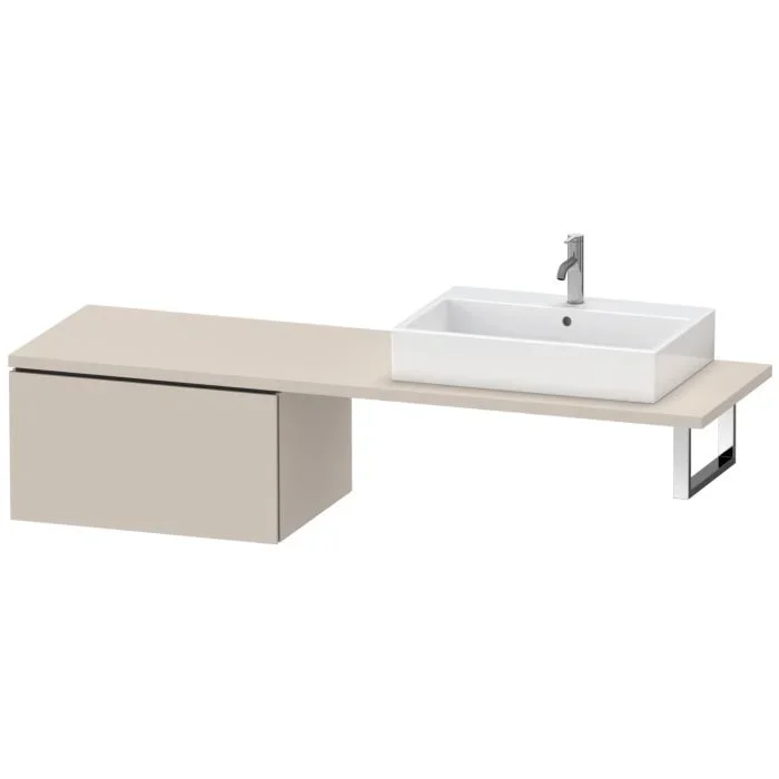 Duravit L-Cube Unterschrank LC585409191 72 x 54,7 cm, taupe matt, für Konsole, 1 Auszug