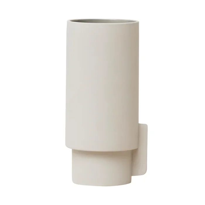 Form & Refine – Alcoa Vase, groß, Ø 9,5 H 21 cm, hellgrau