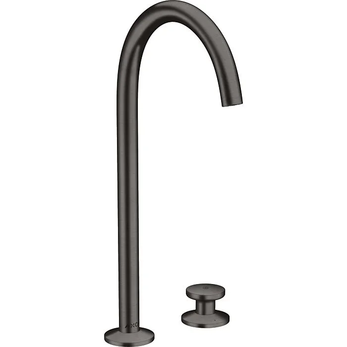 hansgrohe Axor One 2-Loch-Waschtisch-Armatur 48060340 Ausladung 165mm, mit Push-Open-Ablaufgarnitur, brushed black chrome