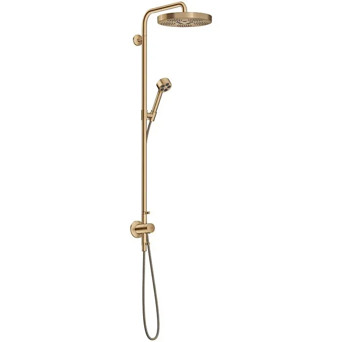 hansgrohe AXOR One Duschsystem mit Thermostat und Duschkopf 280 48797140 Unterputz-Fertigmontageset, 1 Strahlart wassersparend , EcoSmart, 8 l/min, brushed bronze