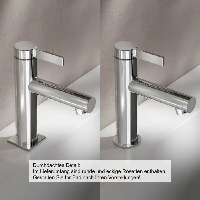 Keuco IXMO Pure Waschtischarmatur 59502011000 Ausladung 110mm, mit Ablaufgarnitur, verchromt