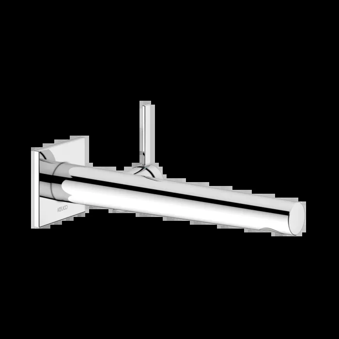 Keuco IXMO Waschtischarmatur 59516012102 Ausladung 243 mm, verchromt, Wandmontage, eckige Rosette