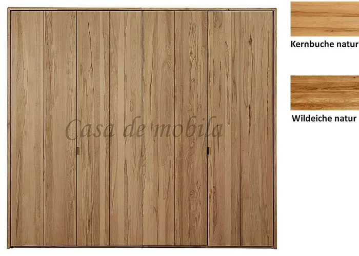 Kleiderschrank COLORADO 4türig 190x216x60cm Wildeiche Kernbuche natur geölt Front 5