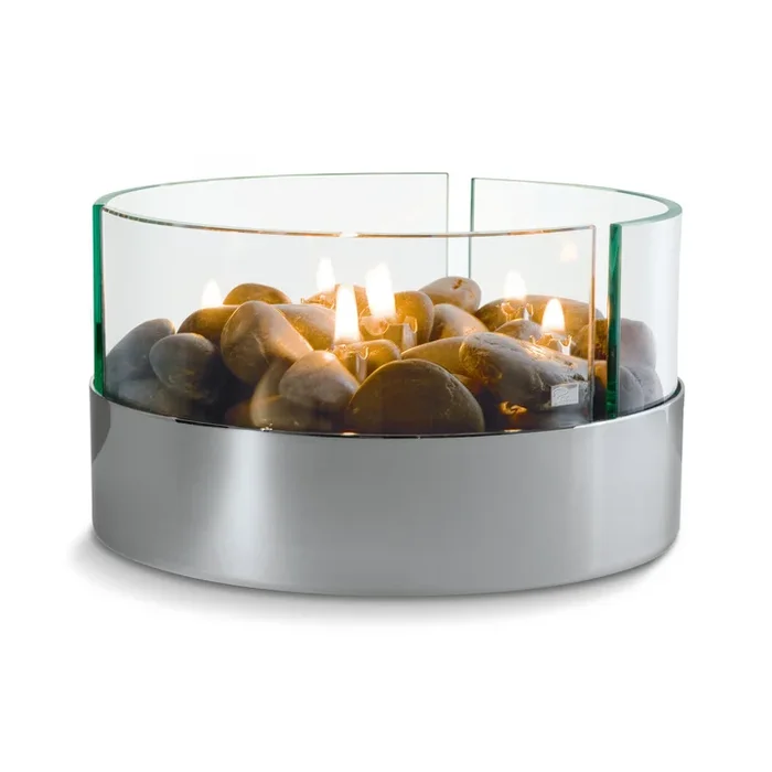 Philippi – Burn Tischkamin, Ø 20 cm, silber