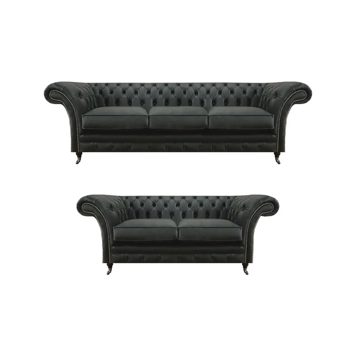Wohnzimmer Robuste Garnitur Designer 4-Sitzer Sideboard Couchtisch 3tlg