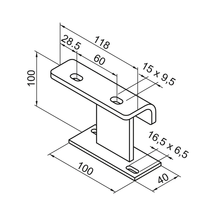 Zubehör Fußkonsole FMORV HDF-3, RAL 9016
